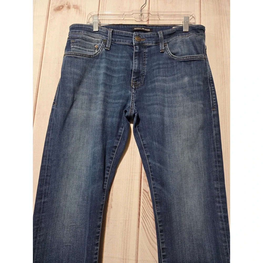 Mavi Jeans Zach Straight Leg Mens Denim Blue Wash 34x29 Medium Wash Classic